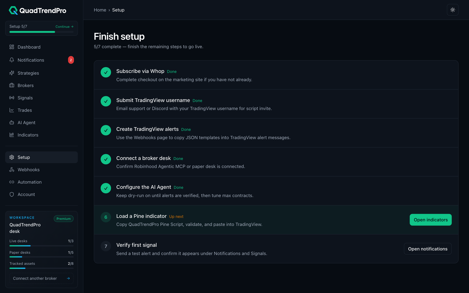 TradingView invite & setup checklist