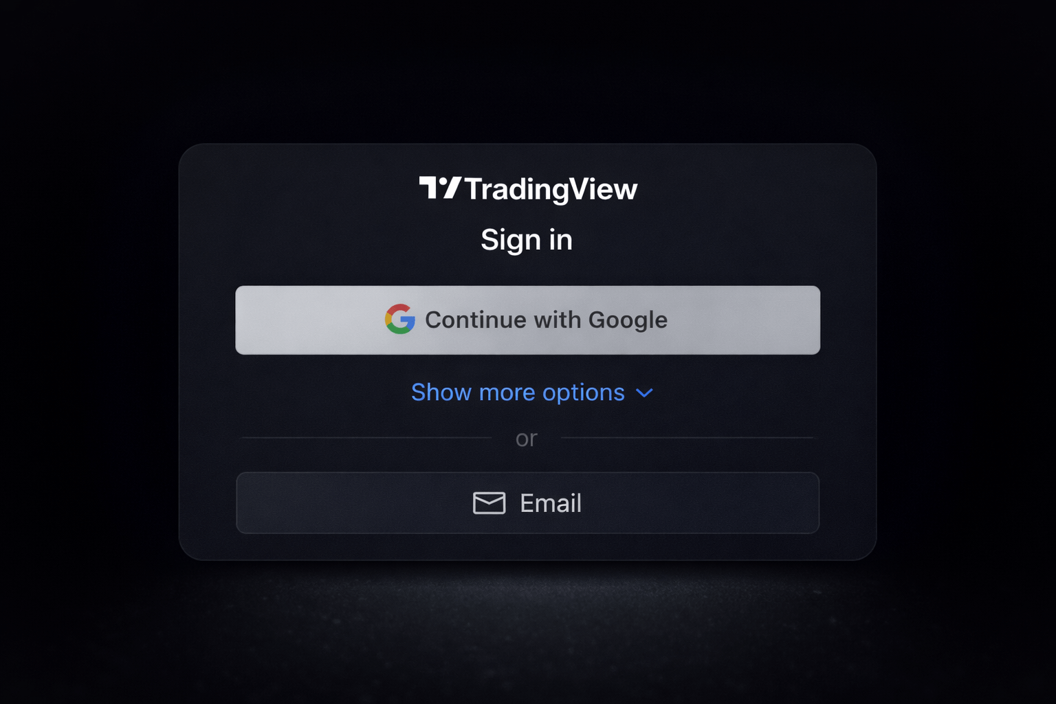 TradingView sign in